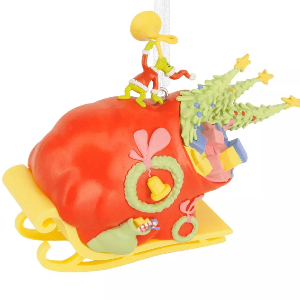 Hallmark Dr. Seuss's How the Grinch Stole Christmas! Grinch on Sleigh~NEW!